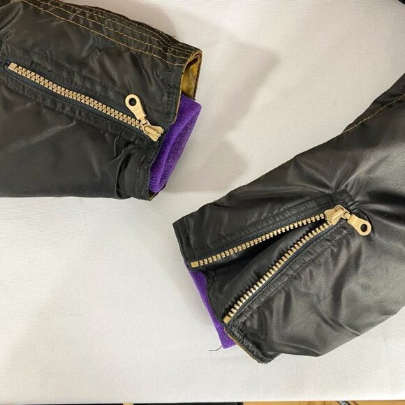 NEVICA VIRAGE SPORT VINTAGE 80S BLACK COLORFUL COMBO ZIP UP WAXED APRES SKI COAT - Picture 9 of 12